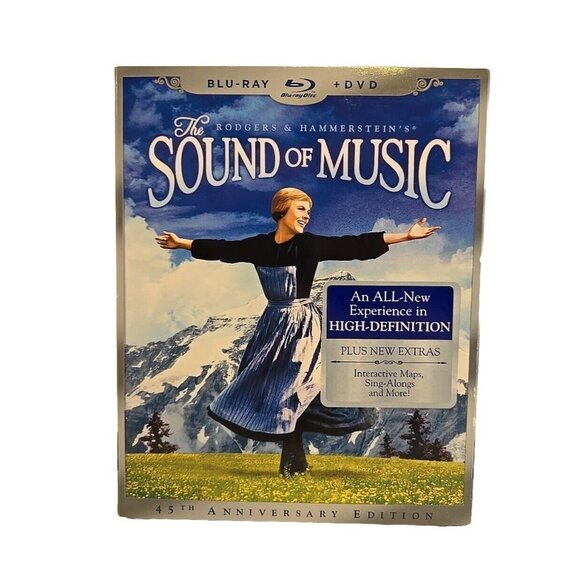 The Sound Of Music 45th Anniversary Edition Blu-ray DVD 3‎ Disc Set 2010 SEALED - Picture 1 of 3